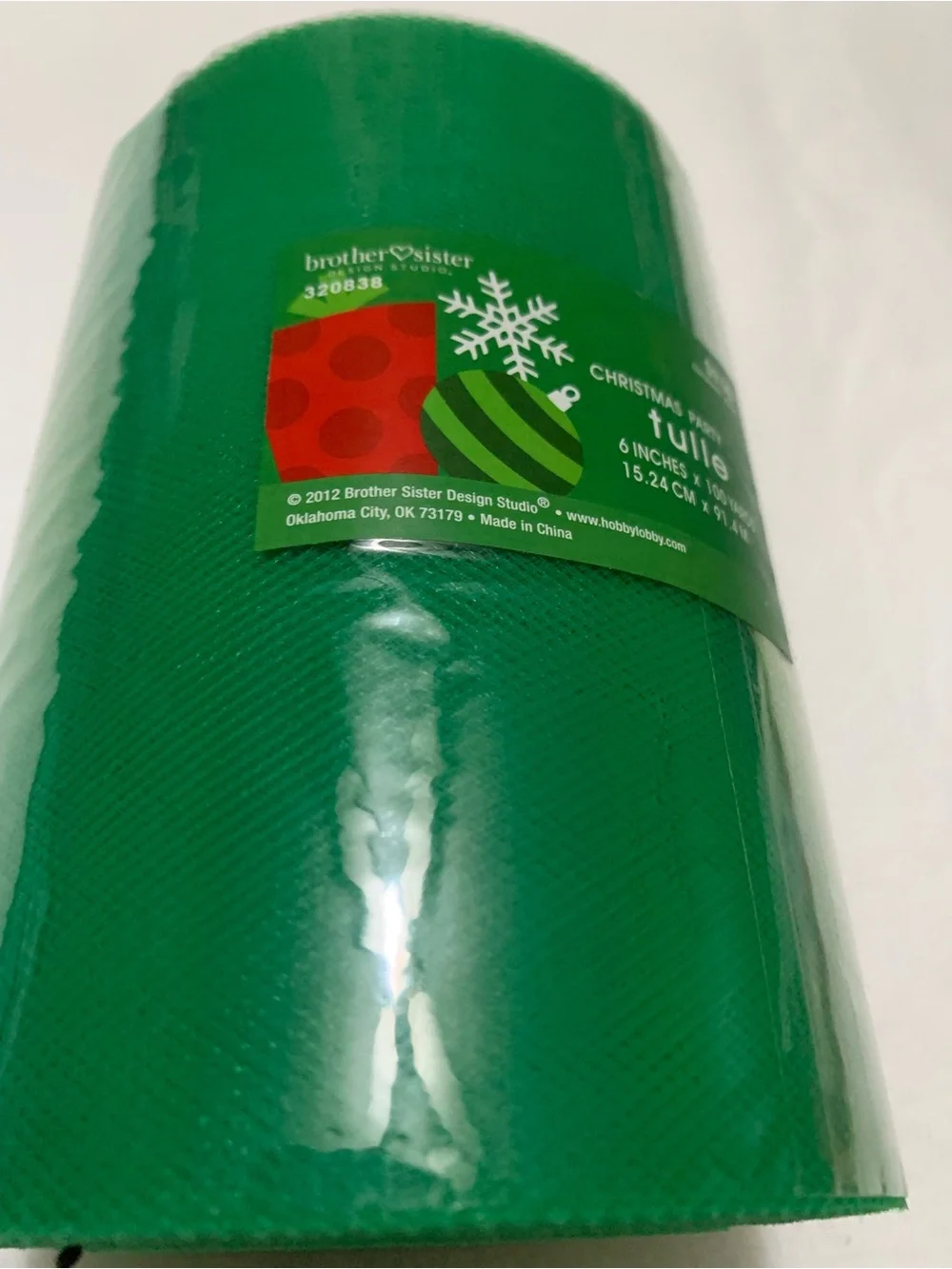 Hobby Lobby Christmas Tulle Rolls in Red, White & Green
